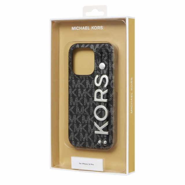 マイケルコース　MICHAEL KORS - Slim Wrap Case Stand ＆ Ring for iPhone 14 Pro ［ Black ］　MKBLKWPIP2261P