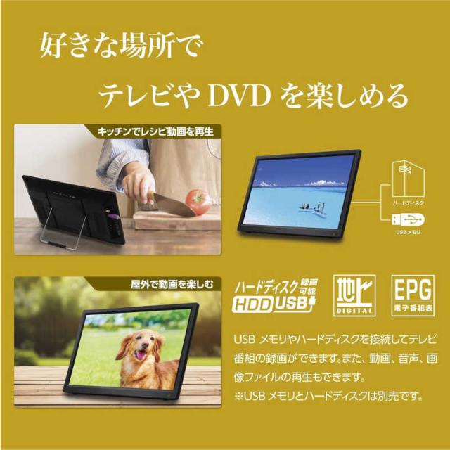 ダイアモンドヘッド　ポータブルTV 15.6型 DVDプレイヤー搭載 ［15V型 /500GB］　OT-FTD156TE_2