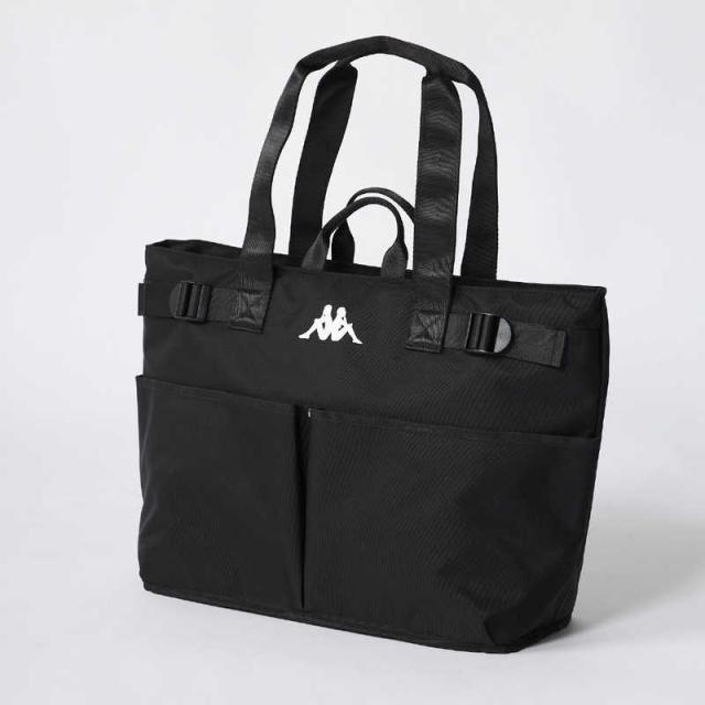 カッパ　ゴルフ用品 トートバッグ [縦32×横42×マチ幅18cm] ブラックホワイト　616914