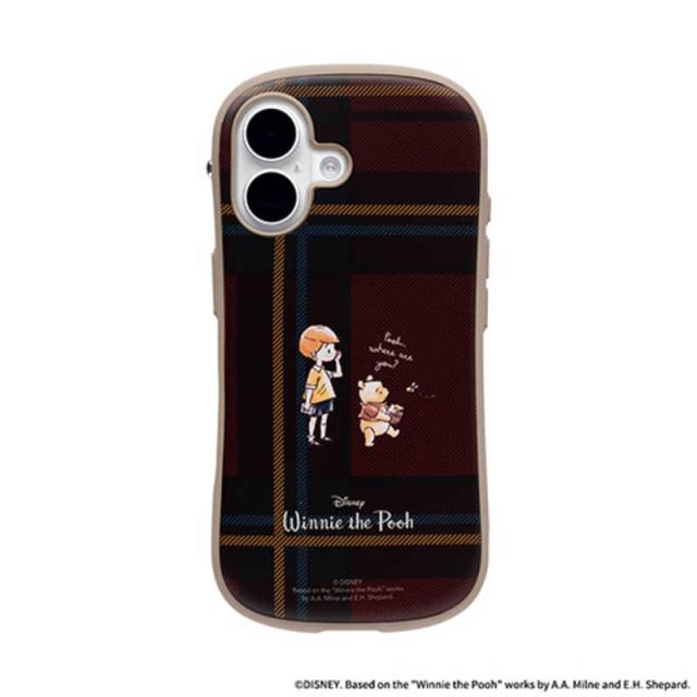 HAMEE　［iPhone 16専用］ディズニーキャラクター iFace First Class Cafe MagSynqケース iFace プー/チェック/レッド　41-187375