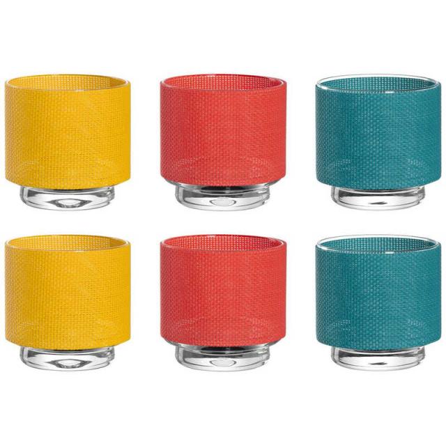 LEONARDO　ティーキャンドルホルダー6P カラーアソート H8cm　3410901