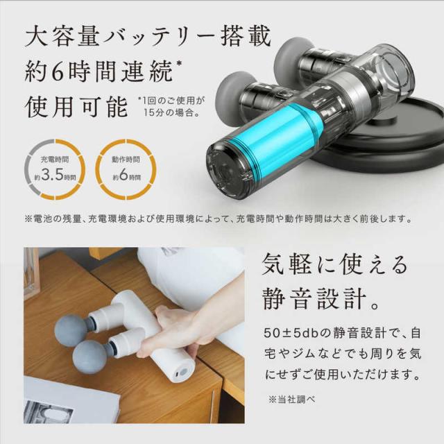 HOMIA　ダブル振動ヘッド ハンディガン HOMIA DOUBLE SWORD ホーミア ダブルソード(ブラック/約183×90×46mm)　HM-DS21BKの通販は