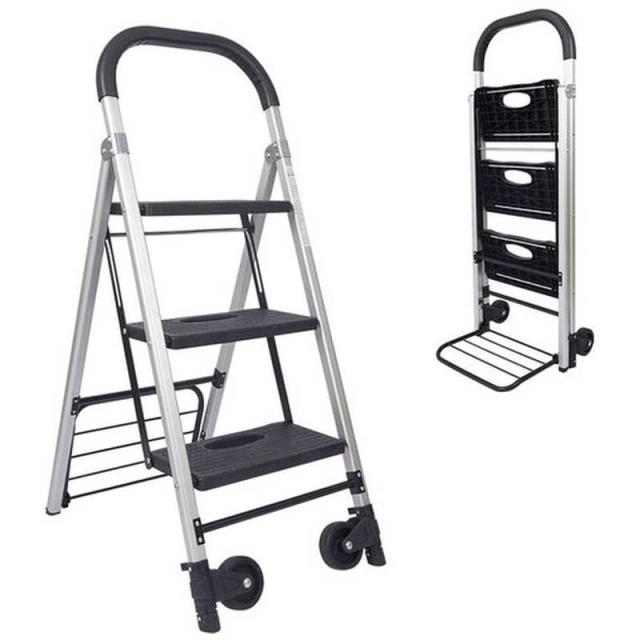 サンコー　脚立にもなるアルミカート　SERLADSBKの通販は