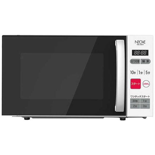 NEOVE　電子レンジ 18L ターンテーブル マイコン シンプル操作 ヘルツフリー(東日本・西日本対応) ホワイト　NMG-AM018