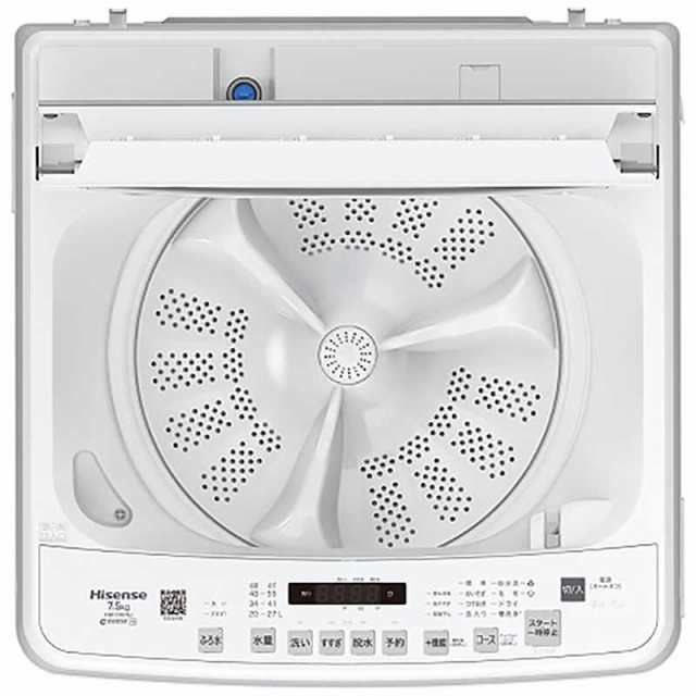 ハイセンス 全自動洗濯機 洗濯7.5kg HW-DG75J(標準設置無料)の ハイセンス 全自動洗濯機 洗濯7.5kg HW-DG75J(標準設置無料)の