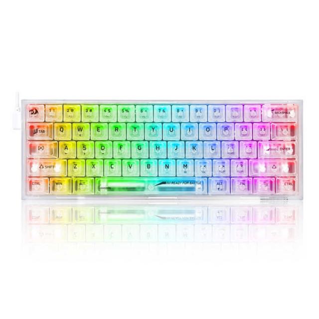 ITPROTECH　ゲーミングキーボードリニア軸61KEY［有線/USB］REDRAGON［有線/USB］クリア　K617CT-RGBTI