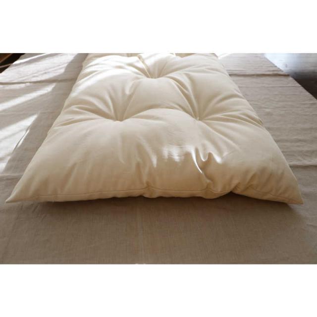 ハート(生毛)　オーガニックごろ寝長座布団　ｵｰｶﾞﾆｯｸｺﾞﾛﾈﾅｶﾞｻﾞﾌﾞﾄﾝ