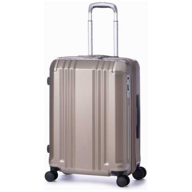 A.L.I　ハードキャリー デカかるEdge 拡張タイプ シャンパンゴールド [TSAロック搭載 /52(拡張時60)L]　ALI-088-22W