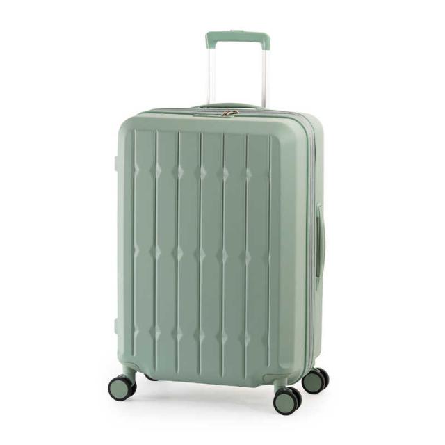 A.L.I　スーツケース ジッパータイプ 宿泊目安：4〜6日間 66L ドリンクホルダー付き ダブルキャスター アッシュミントグリーン　ALI-6030SD-24Wの通販は