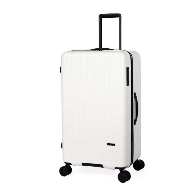 A.L.I　スーツケース ジッパータイプ 宿泊目安：10日間以上 100L 拡張機能搭載 ダブルホイールキャスター マットバニラ　MX-8011TL-28W