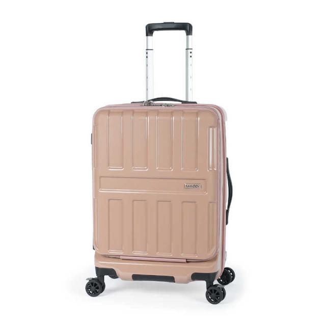A.L.I　スーツケース ジッパータイプ 宿泊目安：4〜6日間 55L ストッパー機能 フロントオープン TSAロック搭載 モカ　ALI-8511-22