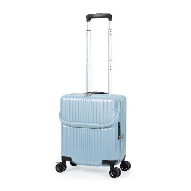 A.L.I　スーツケース ジッパータイプ 宿泊目安：1〜3日間 025L 拡張機能搭載 キャスターストッパー ロッカー対応 コンパクトキャリー アッシュアクア　ALI-6060TP-14W