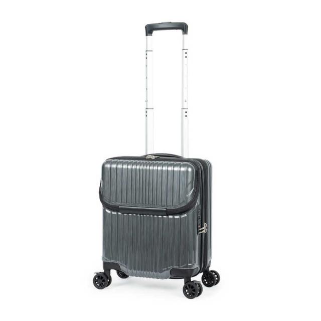 A.L.I　スーツケース ジッパータイプ 宿泊目安：1〜3日間 025L 拡張機能搭載 キャスターストッパー ロッカー対応 コンパクトキャリー ガンメタブラッシュ　ALI-6060TP-14W