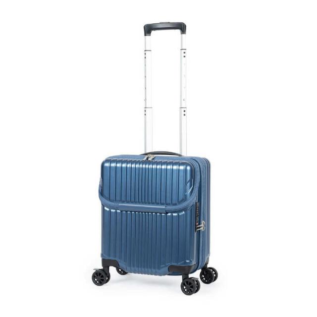 A.L.I　スーツケース ジッパータイプ 宿泊目安：1〜3日間 025L 拡張機能搭載 キャスターストッパー ロッカー対応 コンパクトキャリー マットダークネイビー　ALI6060TP14W