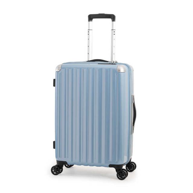 A.L.I　スーツケース ジッパータイプ 宿泊目安：4〜6日間 47L ポリカーボネイト100％ TSAロック搭載 ダブルホイールキャスター アッシュアクア　ALI-6008-22