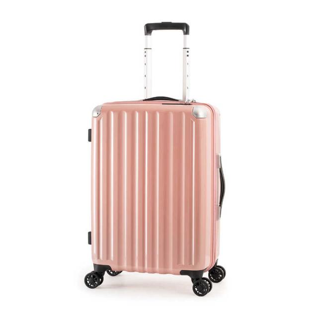 A.L.I　スーツケース ジッパータイプ 宿泊目安：4〜6日間 47L ポリカーボネイト100％ TSAロック搭載 ダブルホイールキャスター アッシュコーラル　ALI-6008-22