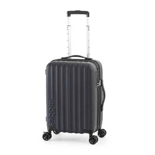MOBUS　スーツケース ジッパータイプ 宿泊目安：1〜3日間 031L 拡張機能搭載 フットストッパータイプ USB充電ポート付属 機内持ち込み可能サイズ mobus マットブラック　MBC-1912-18W