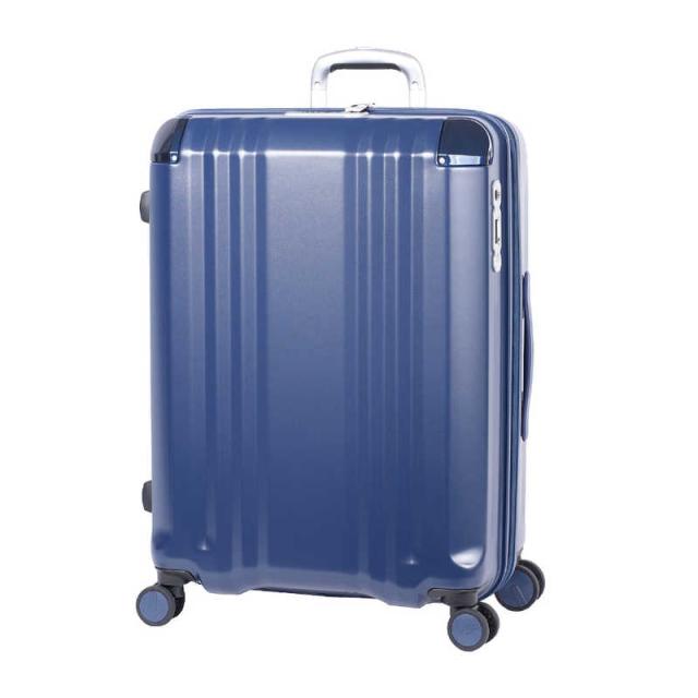 A.L.I　スーツケース ジッパータイプ 宿泊目安：7〜9日間 70L 拡張機能搭載 前輪ストッパー ダブルホイールキャスター マットネイビー　ALI-089-24W