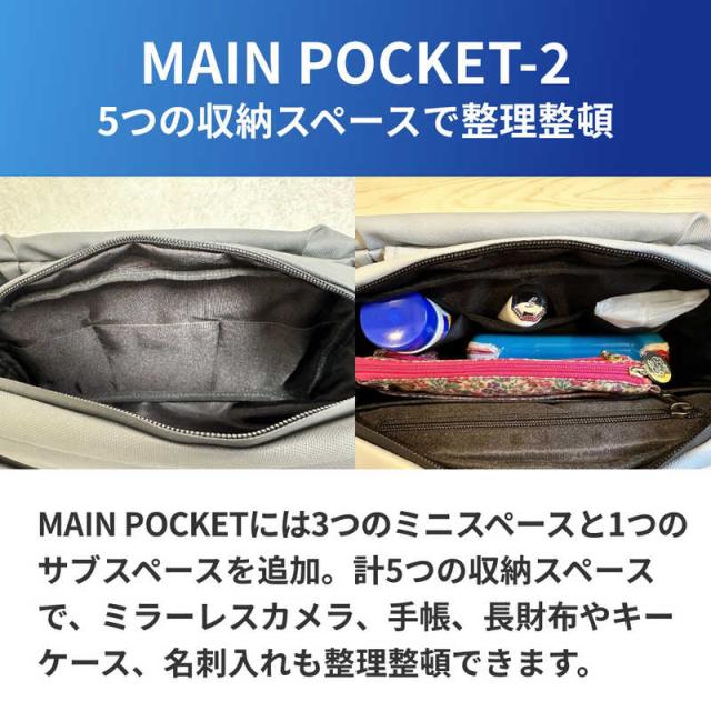 NIG　防水ボディバッグ QUICK PACK TRASPO ミニタブレット対応 3.1リットル 6＋5収納 大容量 ニグ ダークグレー　QP9TRASPODG_10