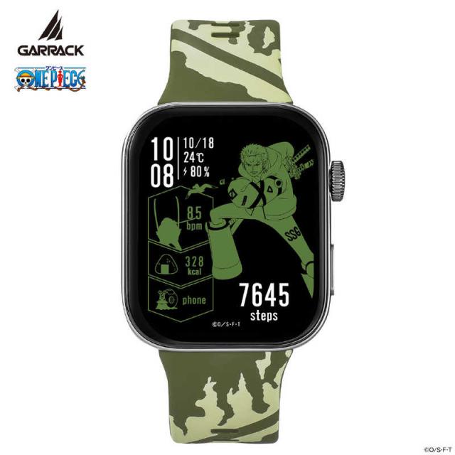 GARRACK　ワンピーススマートウォッチ ゾロモデル ［Smart Watch ONEPIECE Zoro model］ 1年保証 グリーン　HUC-OP-FT3-Z