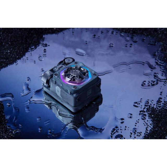 MUZEN　ブルートゥーススピーカー Cyber Cube Premium ［防水 /Bluetooth対応］ グレー　MWPVXLIGRAYP_2