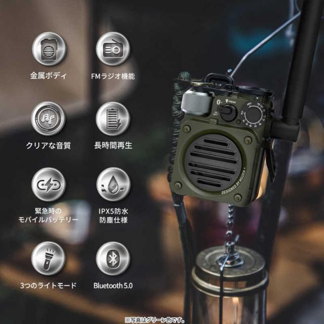 MUZEN　Wild Mini 第3世代 Bluetooth スピーカー メタルグレー　MW-PVXI3GY_4