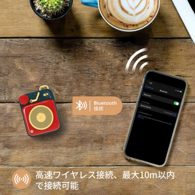 MUZEN　Button 第二世代 Cherry red Bluetoothスピーカー(TYPE-C)　MW-P1I2R_3