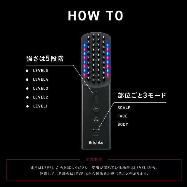 BRIGHTE ブラシ型美顔器 エレキブラシプラス(ELEKI BRUSH) BRT-FSB180