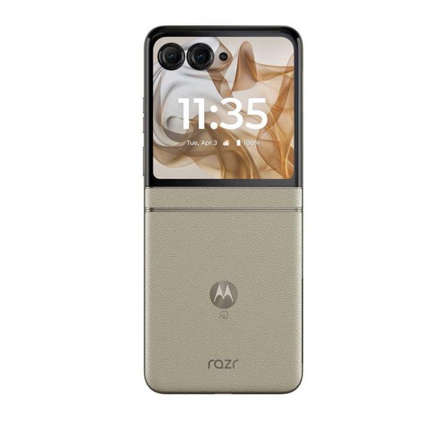 モトローラ　SIMフリースマートフォン motorola razr 50 / Dimensity 7300X / 6.9インチ 12GB+512GB サンドクリーム　PB230001JP_6