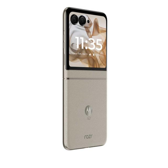 モトローラ　SIMフリースマートフォン motorola razr 50 / Dimensity 7300X / 6.9インチ 12GB+512GB サンドクリーム　PB230001JP_13