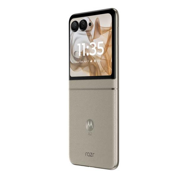 モトローラ　SIMフリースマートフォン motorola razr 50 / Dimensity 7300X / 6.9インチ 12GB+512GB サンドクリーム　PB230001JP_14