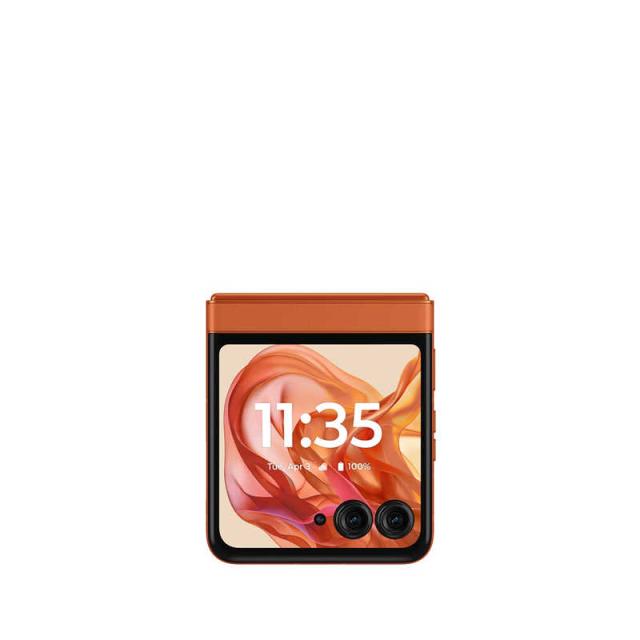 モトローラ　SIMフリースマートフォン motorola razr 50 / Dimensity 7300X / 6.9インチ 12GB+512GB スプリッツオレンジ　PB230002JP_3