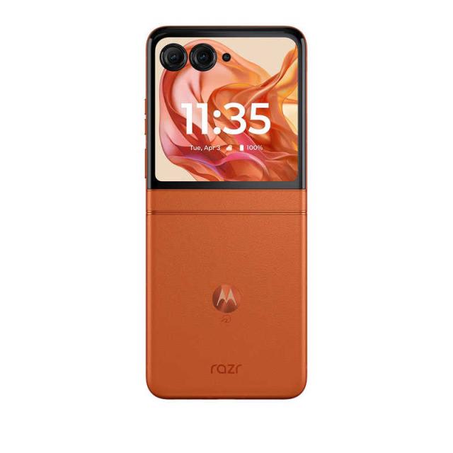 モトローラ　SIMフリースマートフォン motorola razr 50 / Dimensity 7300X / 6.9インチ 12GB+512GB スプリッツオレンジ　PB230002JP_5