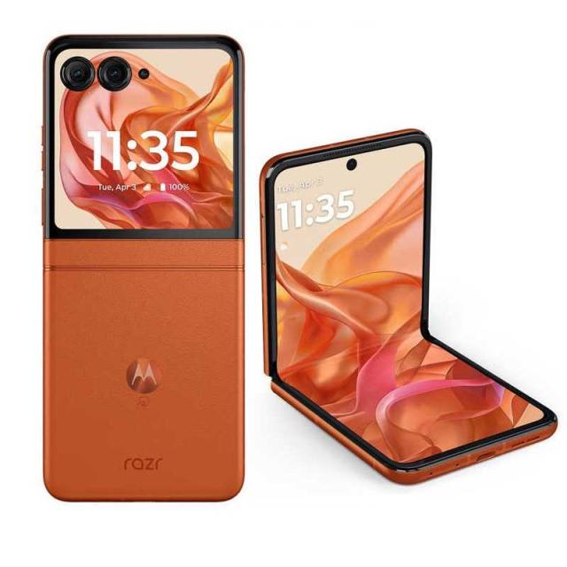 モトローラ　SIMフリースマートフォン motorola razr 50 / Dimensity 7300X / 6.9インチ 12GB+512GB スプリッツオレンジ　PB230002JP_13