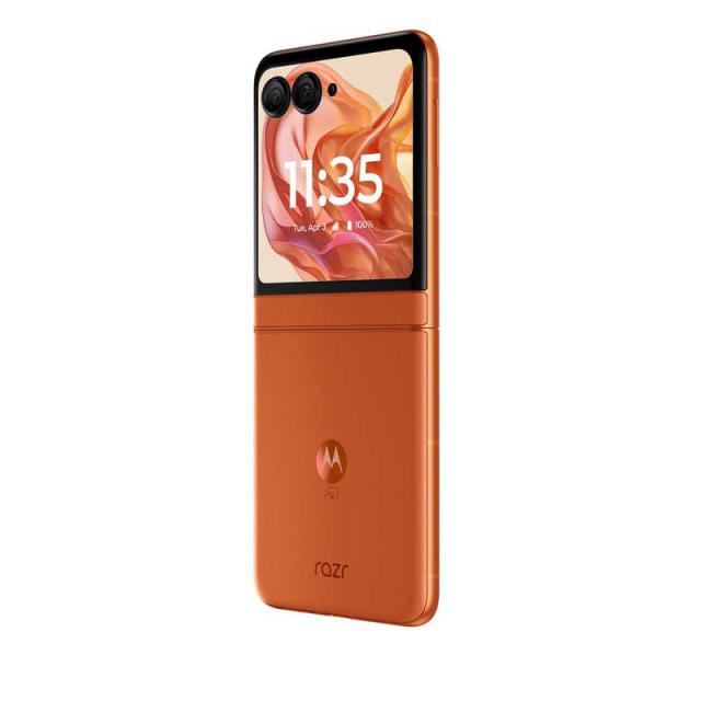 モトローラ　SIMフリースマートフォン motorola razr 50 / Dimensity 7300X / 6.9インチ 12GB+512GB スプリッツオレンジ　PB230002JP_14