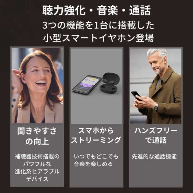 GNヒアリングジャパン デジタル補聴器 Jabra Enhance ダークグレー