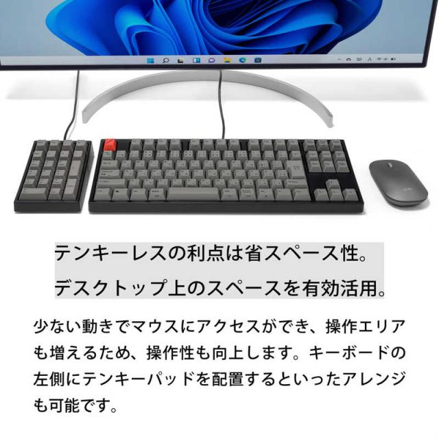 ARCHISS アーキス　キーボード Maestro TKL(クリア軸)(Mac/Windows11対応) ［有線 /USB］　AS-KBM91/TCGBA_1