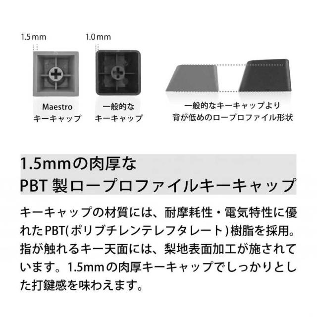 ARCHISS アーキス　キーボード Maestro TKL(クリア軸)(Mac/Windows11対応) ［有線 /USB］　AS-KBM91/TCGBA_6