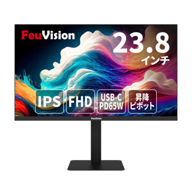 FEUVISION　液晶ディスプレイ ［フルHD(1920×1080) / ワイド］ ブラック　EW-FSID24BF1AE