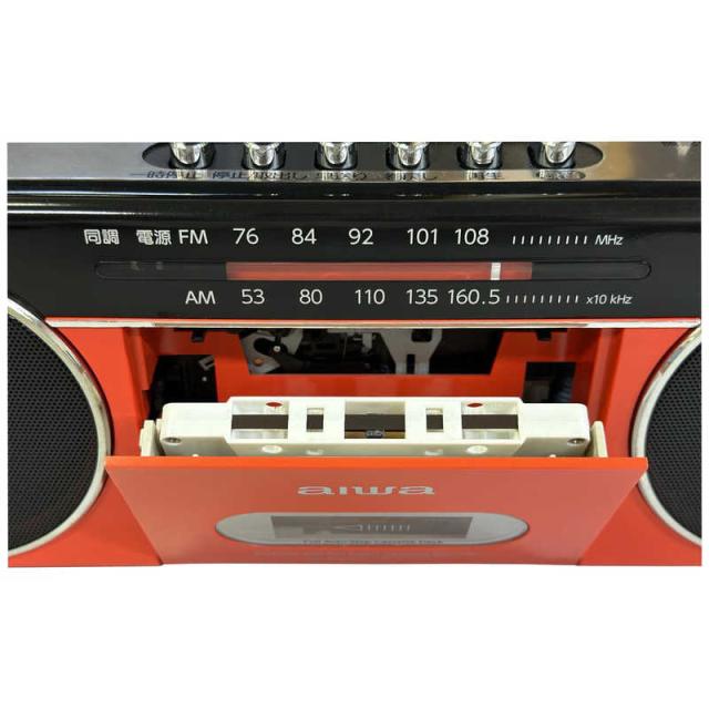 とうしょう　ステレオ型ラジカセ aiwa ［ワイドFM対応 /Bluetooth対応 ］ レッド　GAA4-RCP0002-RD ステレオ型ラジカセ aiwa アイワ レッド GAA4-RCP0002-RD 
