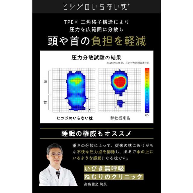 太陽　ヒツジのいらない枕 調律 ブラック　HTC001_12