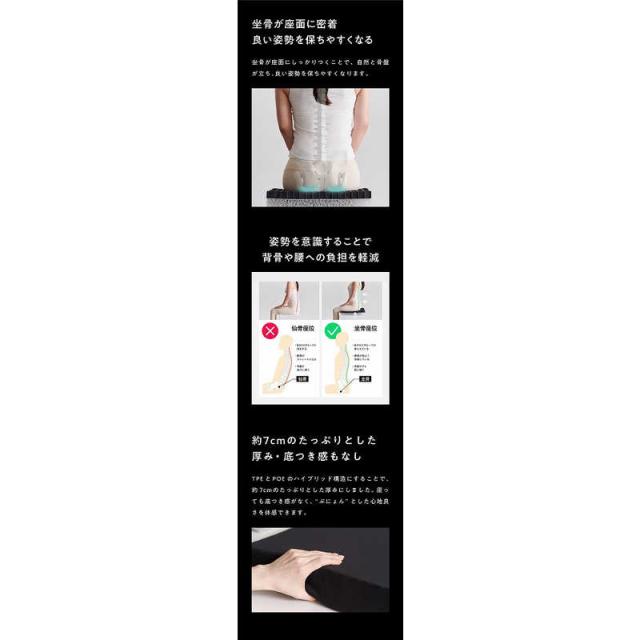 太陽　ヒツジのいらない尻枕 (カバー付き) ブラック　HTS-001_11