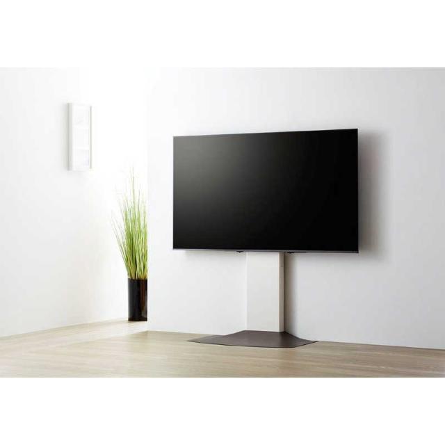朝日木材 48〜77インチ対応 テレビスタンド Swing (壁寄せタイプ