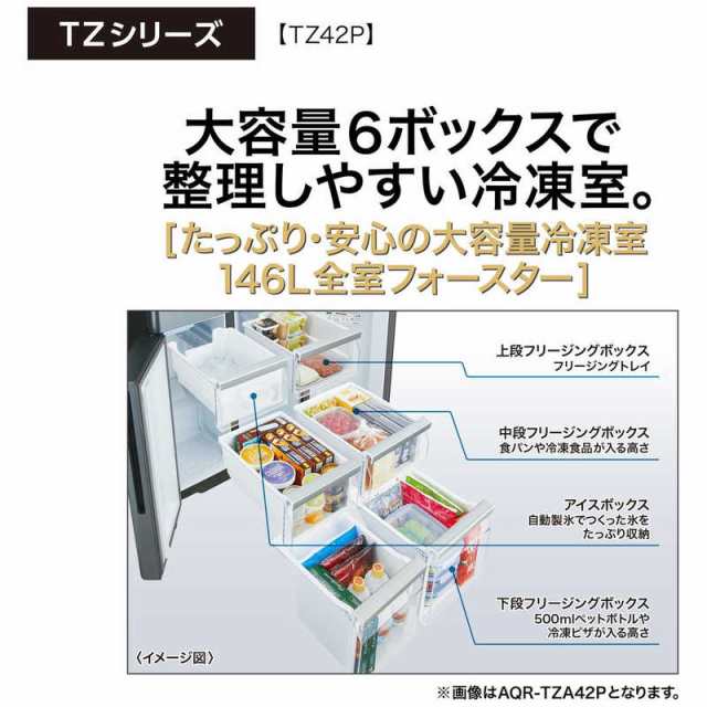 アクア AQUA 冷蔵庫 4ドア 幅70cm 420L フレンチドア(観音開き) ダークウッドブラウン AQR-TZ42P-T（標準設置無料）の通販はau  PAY マーケット - コジマ au PAY マーケット店 | au PAY マーケット－通販サイト