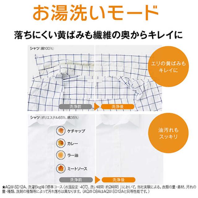 アクア　AQUA　ドラム式洗濯乾燥機 (左開き) 洗濯8.0kg 乾燥4.0kg ヒーター乾燥(水冷・除湿タイプ) ホワイト　AQW-D8A-L-W（標準設置無料）_13
