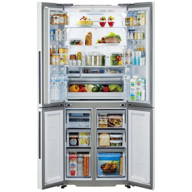 F086 AQUA ４ドア　冷蔵庫　フレンチドア　420L 2021年製 AQUA 420L 4ドア冷凍・冷蔵庫 420L AQUA / アクアのレンタル・サブスク