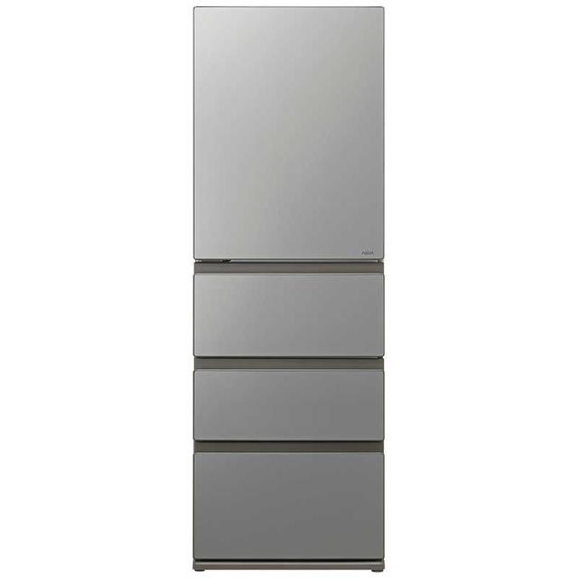 アクア　AQUA　冷蔵庫 4ドア 433L 左開き Delie＋(デリエ・プラス)シリーズ 幅59.5cm クリスタルシルバー　AQR-VZ43RL-S（標準設置無料）