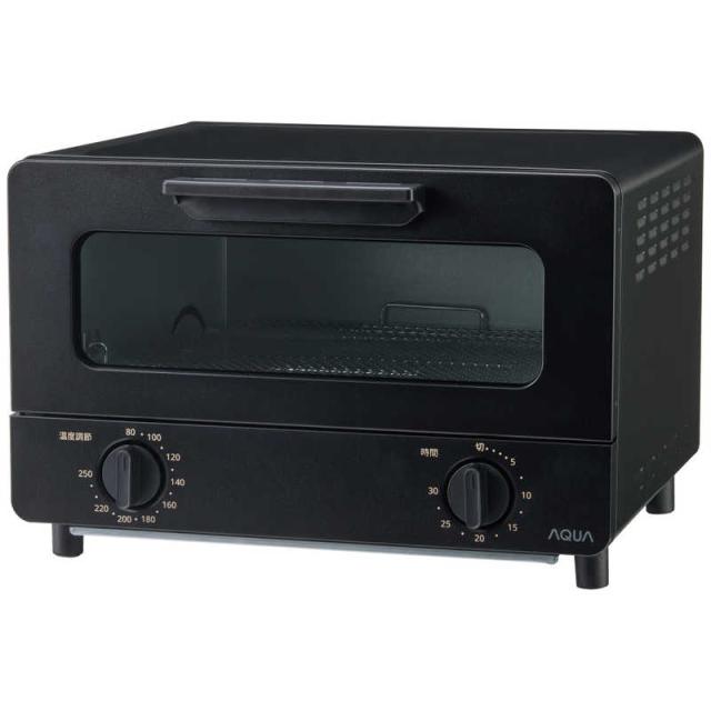 アクア　AQUA　オーブントースター AQUA 1200W/食パン4枚 ブラック　AQT-CS14T-K