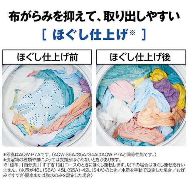 アクア　AQUA　全自動洗濯機 洗濯4.5kg ホワイト　AQW-S451A-W（標準設置無料）_6