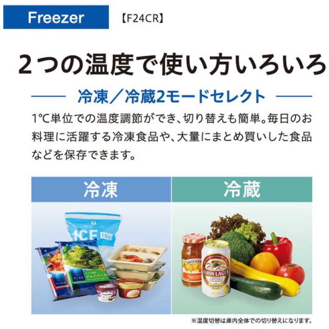 アクア　AQUA　冷凍庫 1ドア 241L 上開き ファン式 チェストタイプ 幅111cm ダークシルバー　AQF-F24CR-DS（標準設置無料）_3